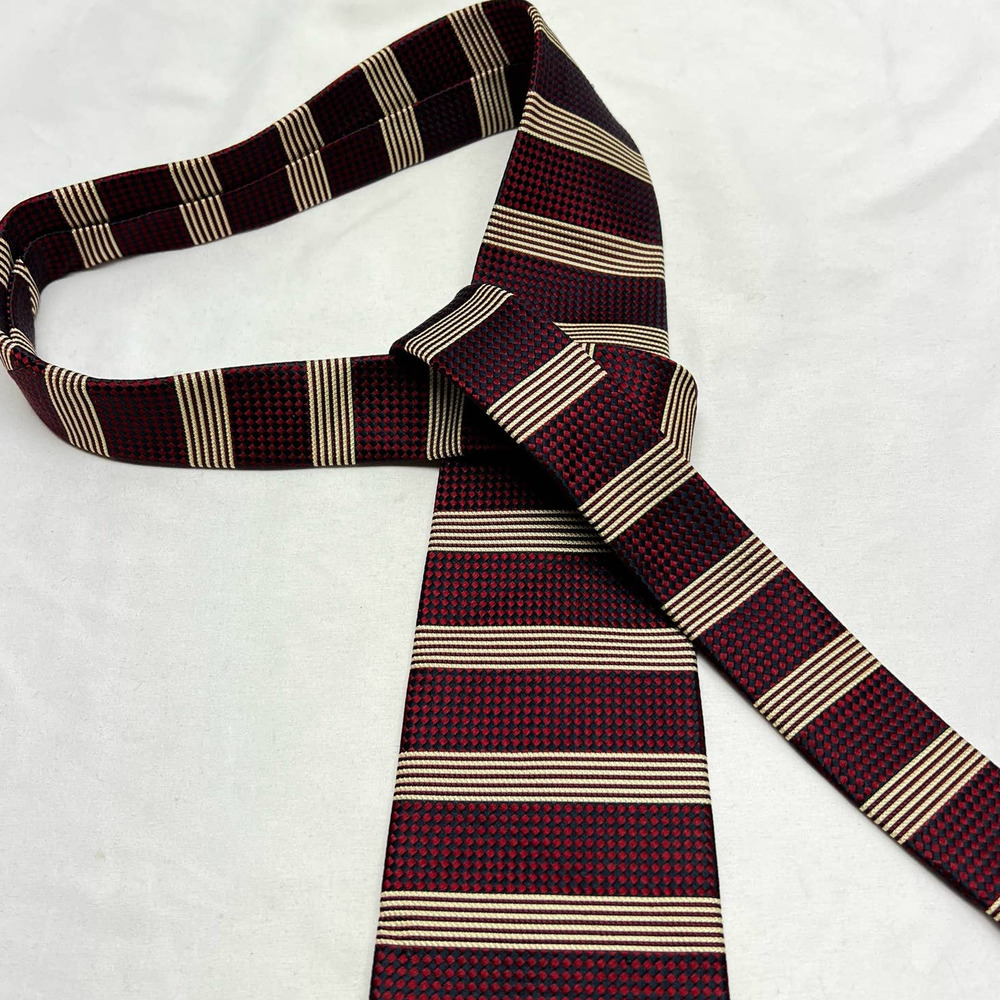 Brooks Brothers Makers All Silk Tie Striped Hand Made In USA Of Imported Fabric - Picture 4 of 9